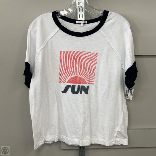 Top Short Sleeve By Sundry In White, Size: M