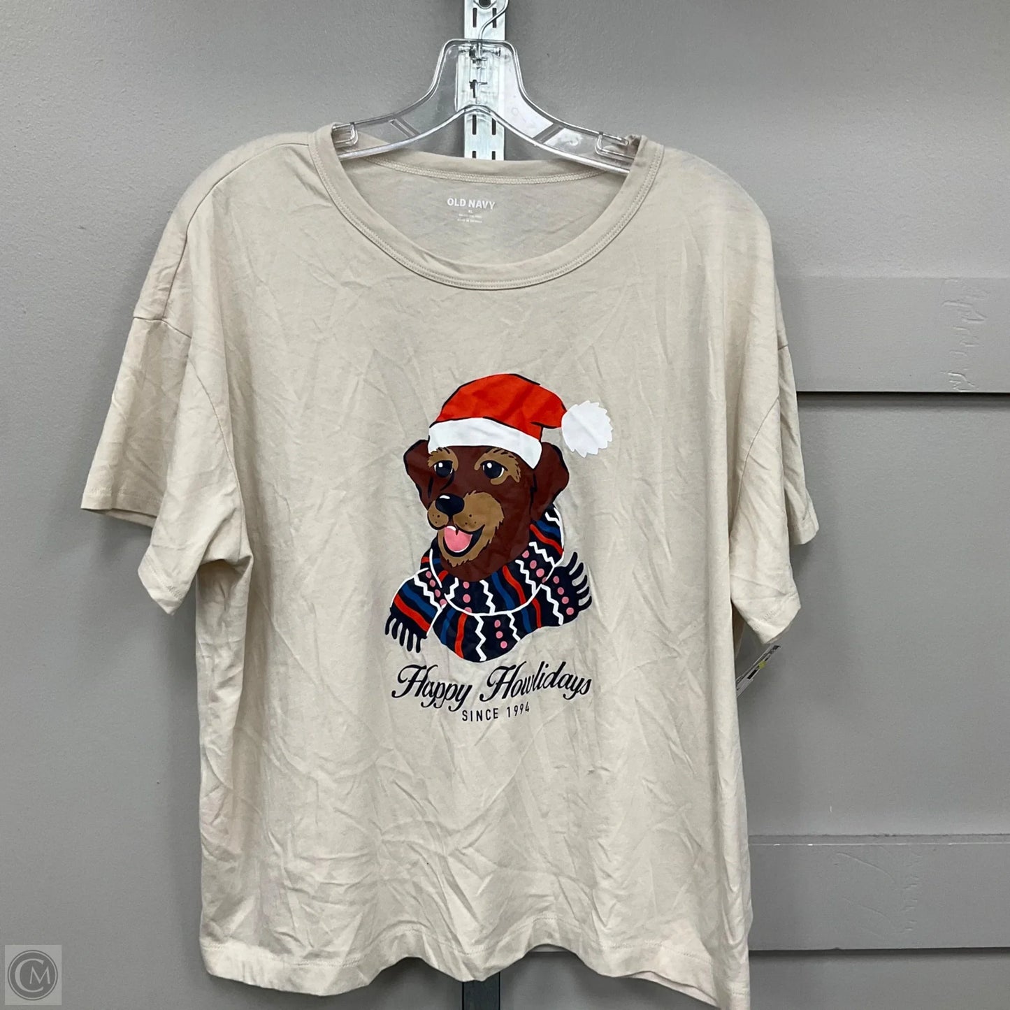 Top Short Sleeve By Old Navy In Cream, Size: Xl