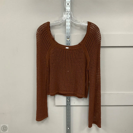 Top Long Sleeve By Old Navy In Brown, Size: M