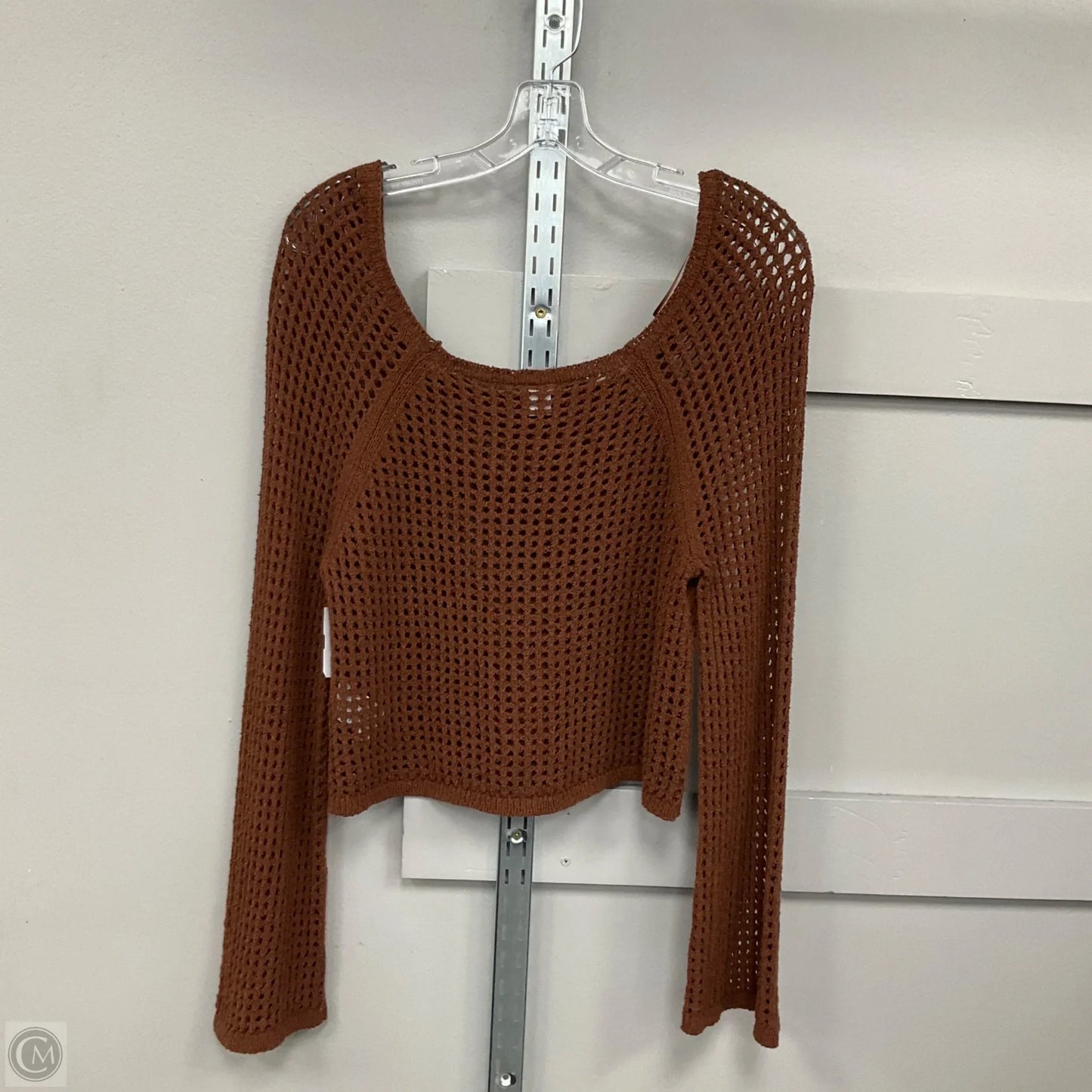 Top Long Sleeve By Old Navy In Brown, Size: M