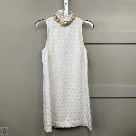 Dress Designer By Lilly Pulitzer In Gold & White, Size: 4