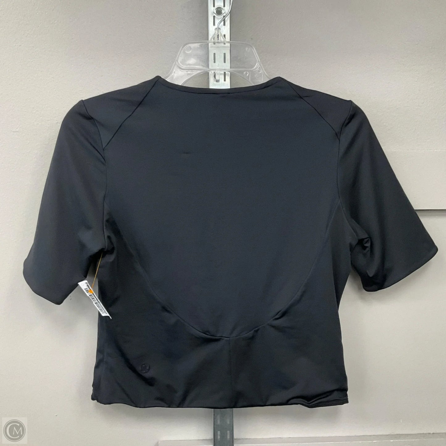 Athletic Top Short Sleeve By Lululemon In Black, Size: 6