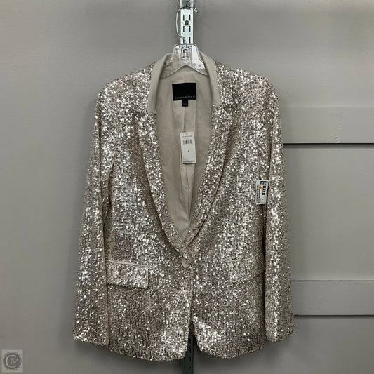 Blazer By Banana Republic In Silver, Size: 4