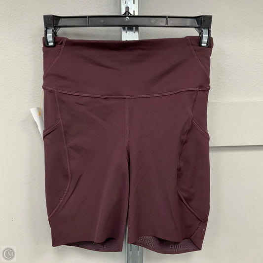 Athletic Shorts By Lululemon In Burgundy, Size: 4
