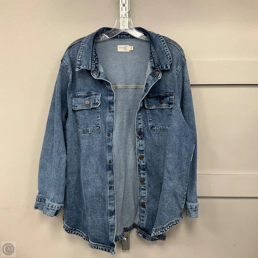 Jacket Denim By Terra & Sky In Blue Denim, Size: 1x