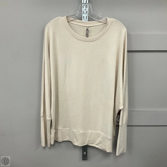 Top Long Sleeve Basic By Mono B In Cream, Size: 2x