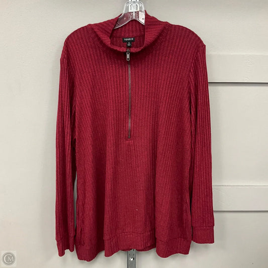 Top Long Sleeve By Torrid In Red, Size: 3x
