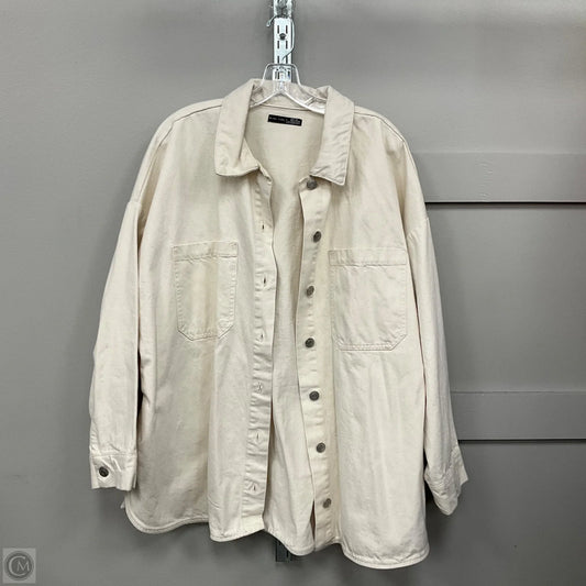 Jacket Denim By Black Tape In Cream Denim, Size: 2x