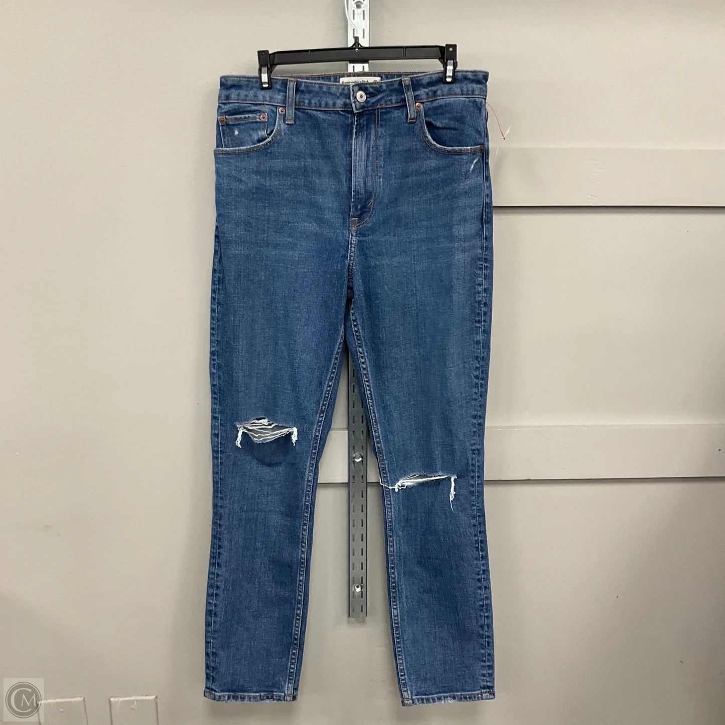 Jeans Skinny By Abercrombie And Fitch In Blue Denim, Size: 8