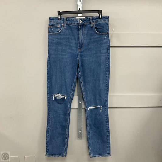 Jeans Skinny By Abercrombie And Fitch In Blue Denim, Size: 8