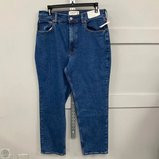 Jeans Straight By Abercrombie And Fitch In Blue Denim, Size: 10