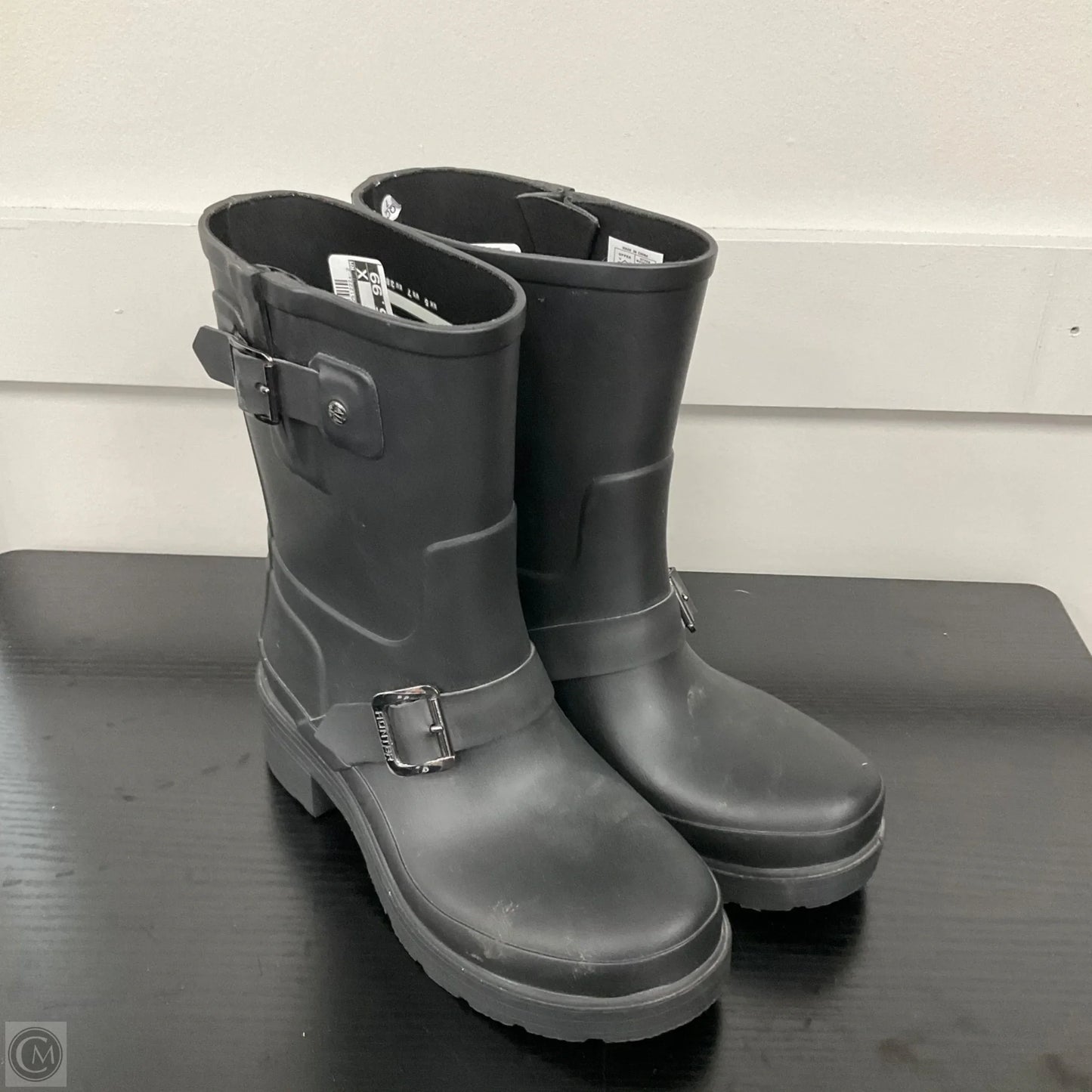 Boots Rain By Hunter In Black, Size: 7
