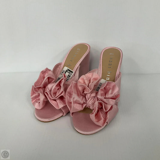 Sandals Heels Block By Gianni Bini In Pink, Size: 6.5