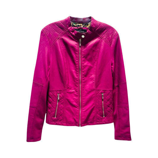 Full Zip Pink Jacket Leather By Black Rivet  Size: M