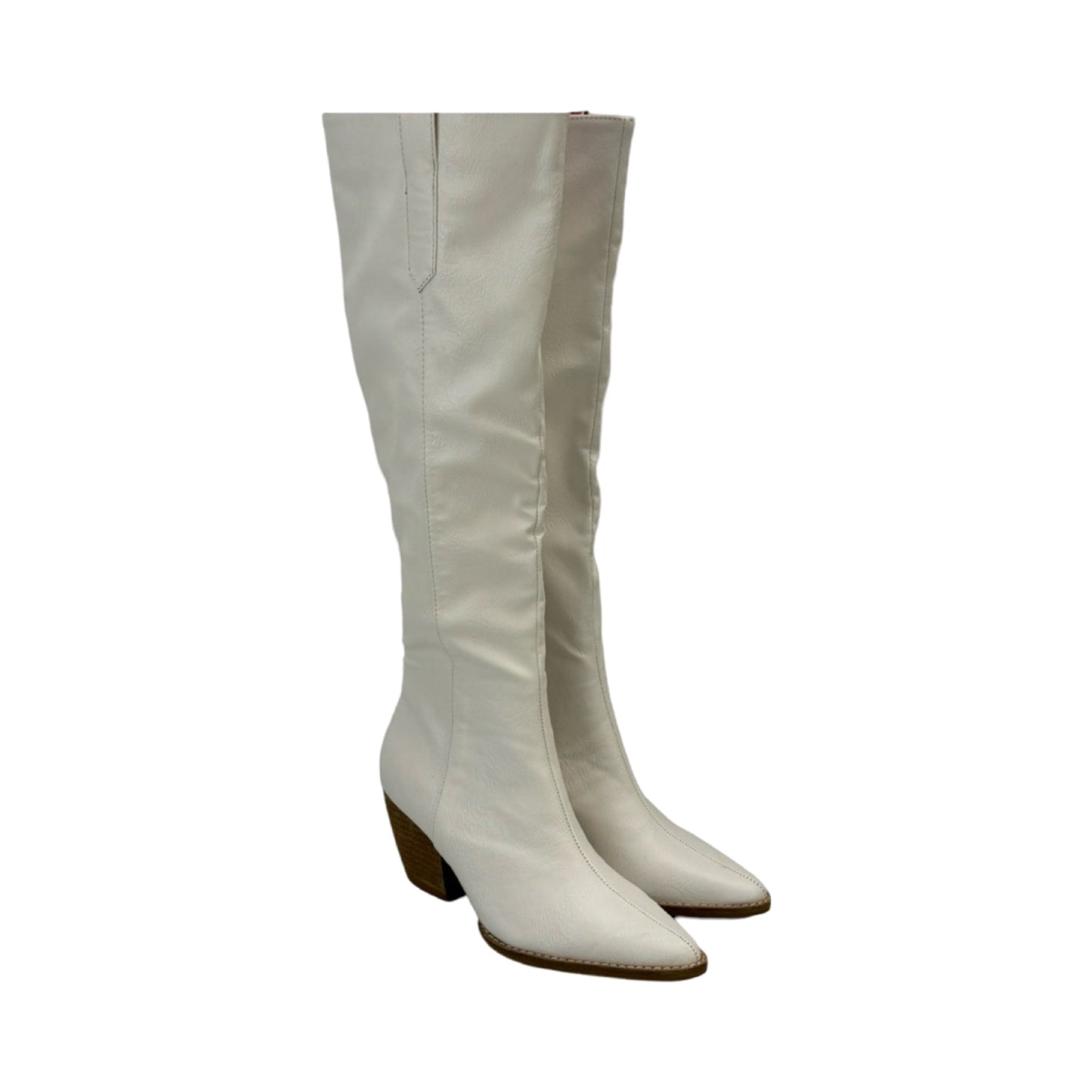 White Boots Knee Heels Clothes Mentor, Size 6