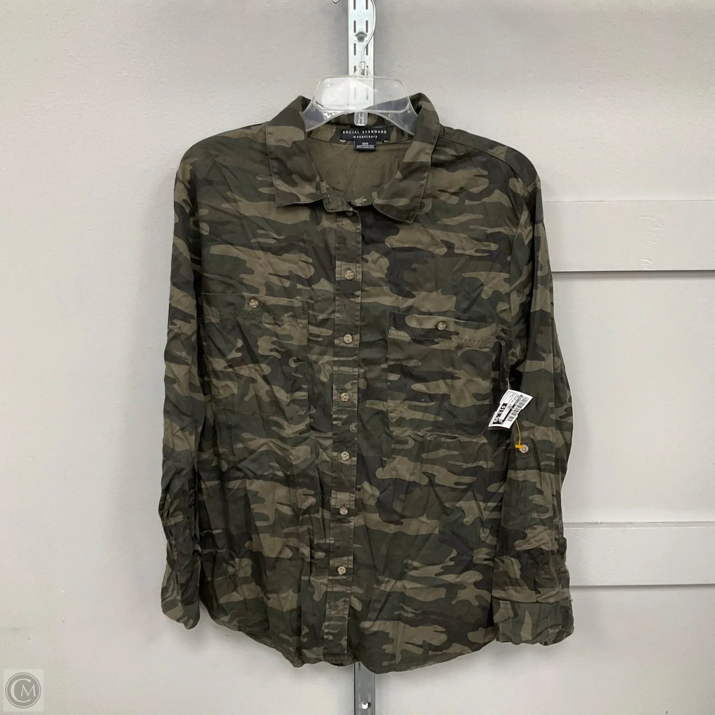 Top Long Sleeve By Sanctuary In Camouflage Print, Size: L