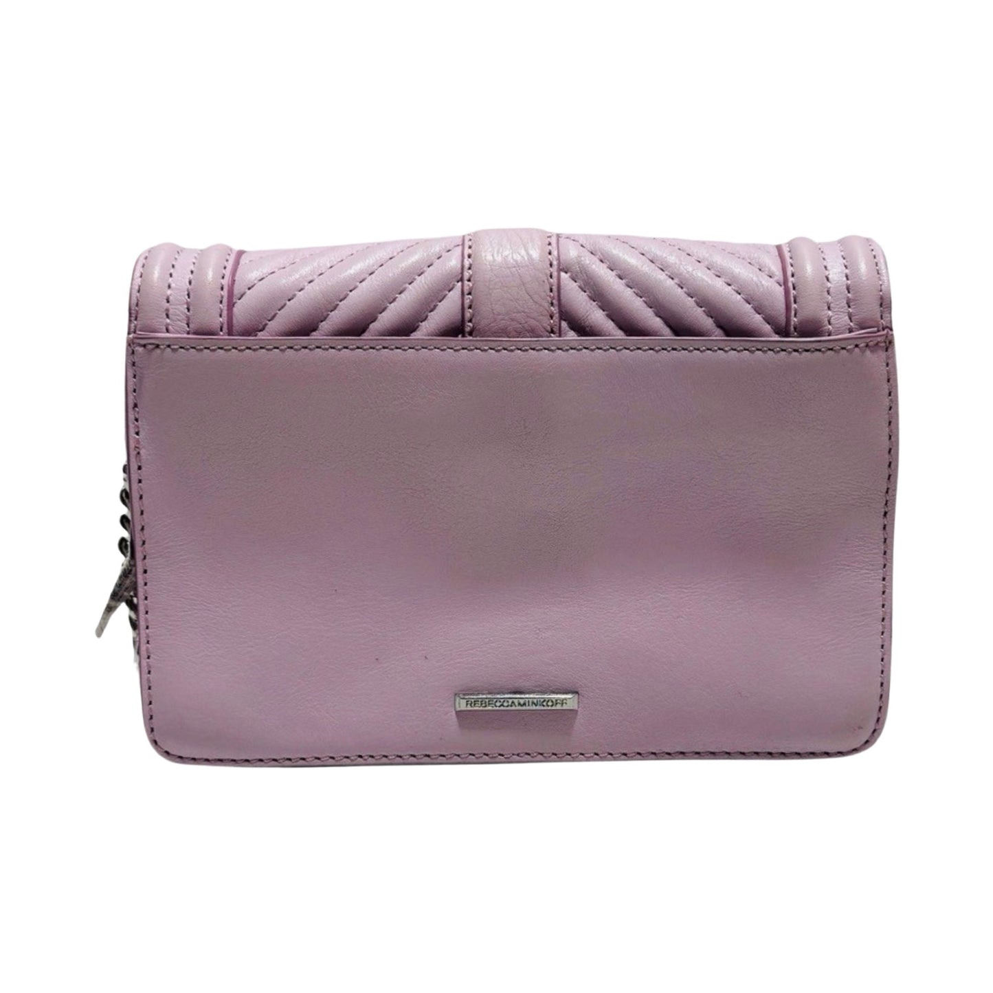 Love Nubuck Turnlock Closure with Adjustable Chain & Leather Strap Lavender Crossbody By Rebecca Minkoff  Size: Small