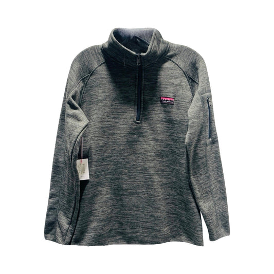 NWT Quarter Zip Pullover Heather Black & Grey Jacket Fleece By Simply Southern  Size: M