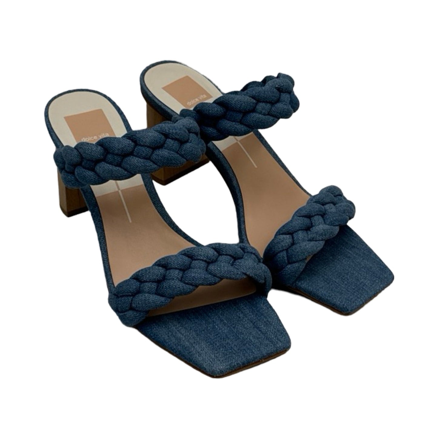 Blue Sandals Heels Block Dolce Vita, Size 9.5