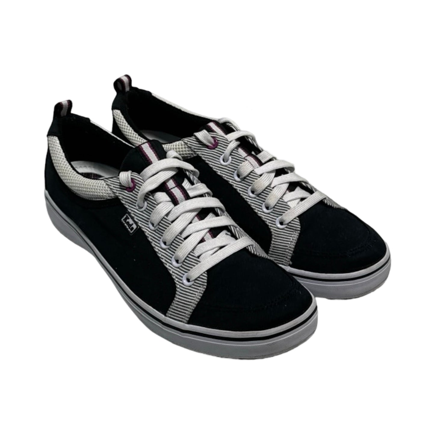 Black & White Shoes Sneakers Keds, Size 9