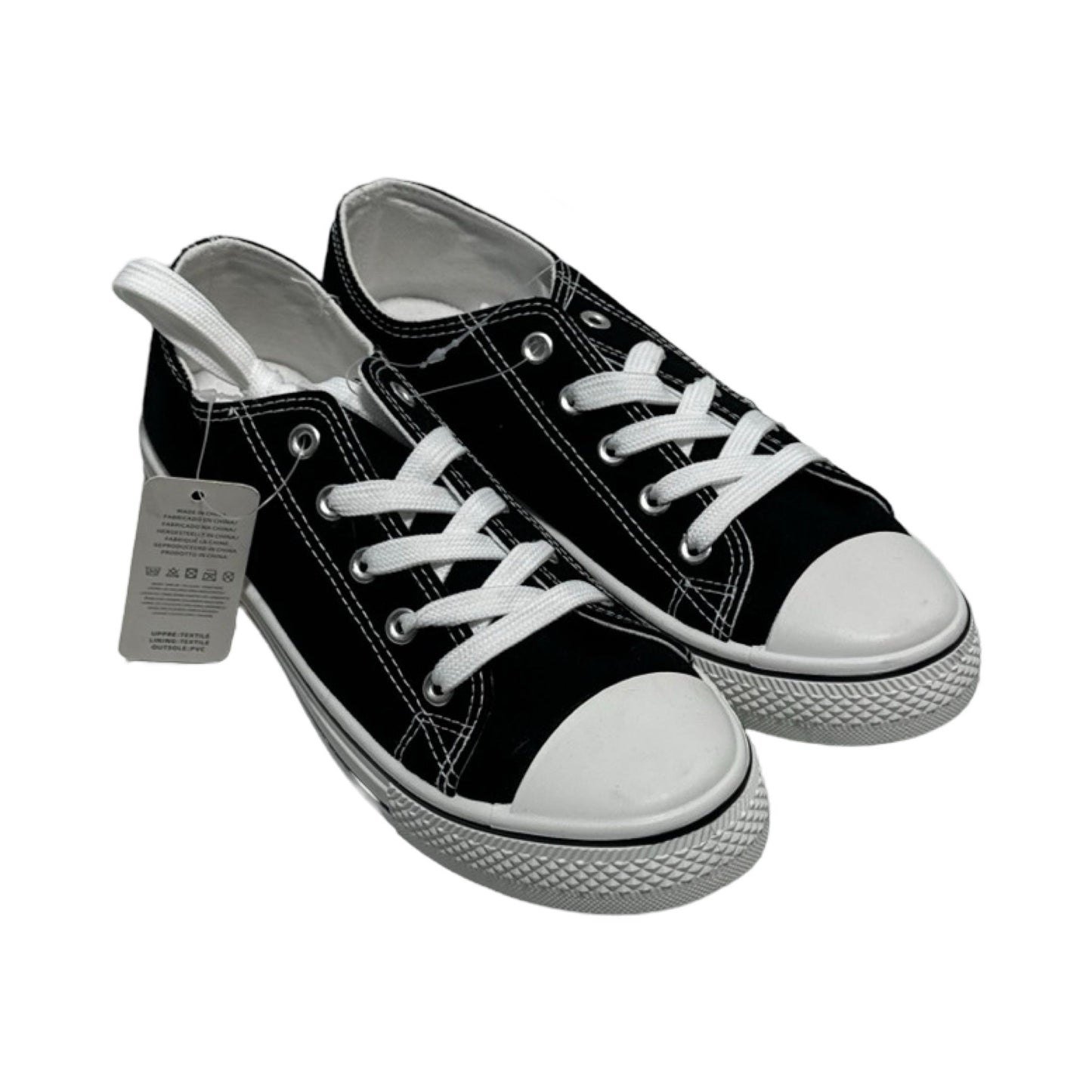 Black & White Shoes Sneakers Josiny, Size 9