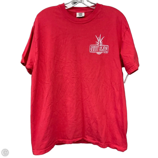 Top Short Sleeve Basic By Comfort Colors In Red, Size: L