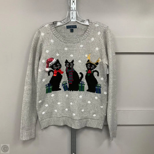 Sweater By Karen Scott In Grey, Size: M