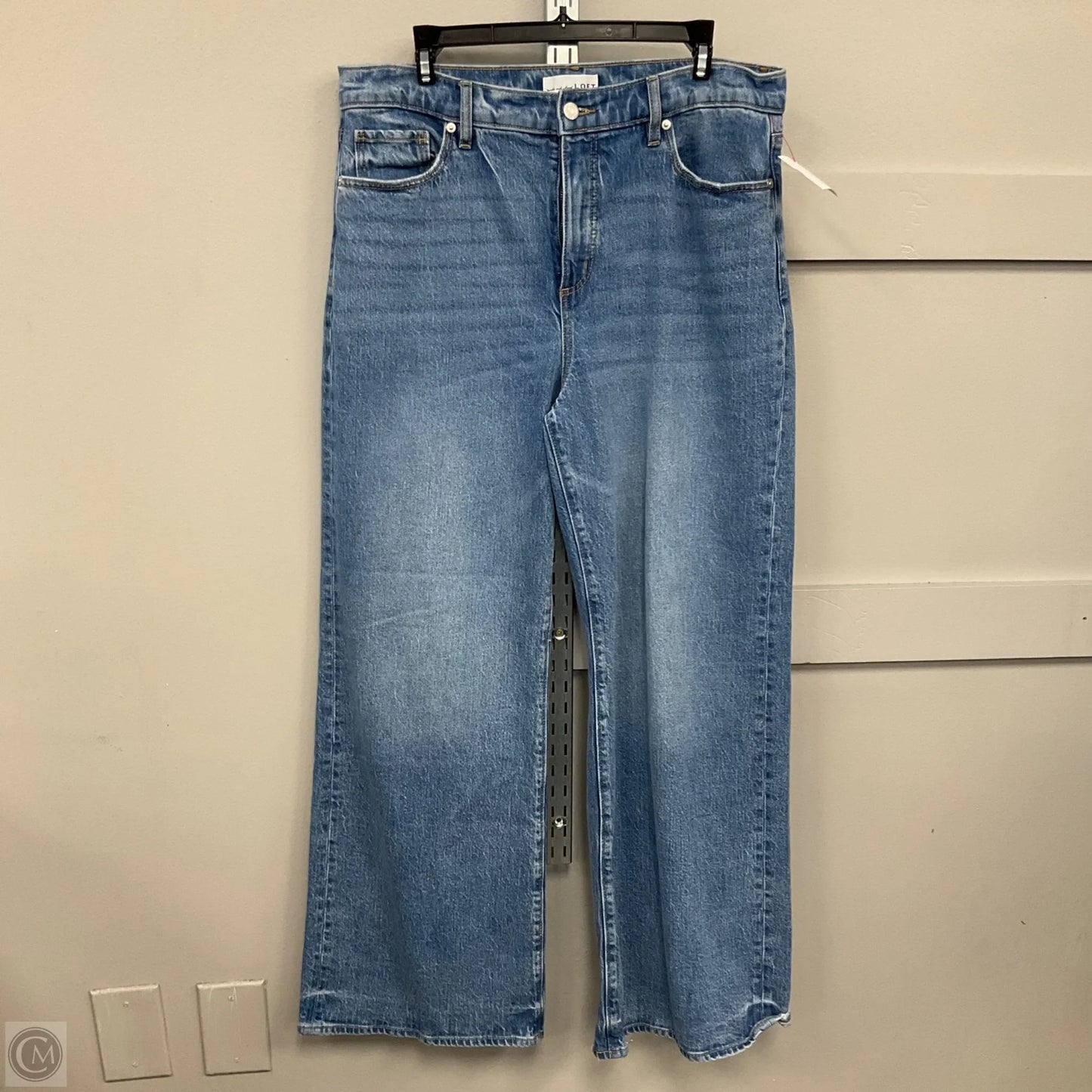 Jeans Wide Leg By Loft In Blue Denim, Size: 10