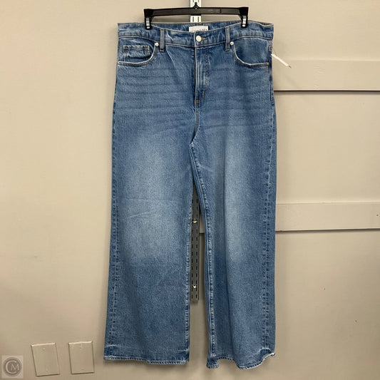 Jeans Wide Leg By Loft In Blue Denim, Size: 10