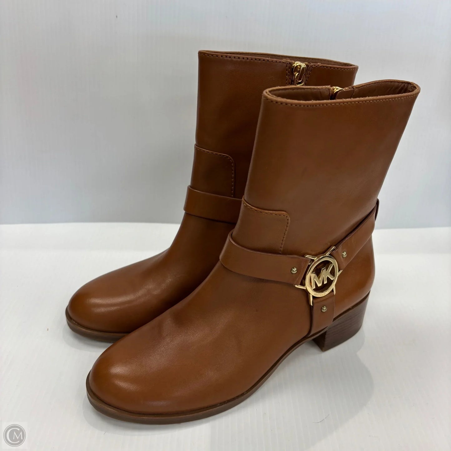 Boots Designer By Michael Kors In Brown, Size: 6