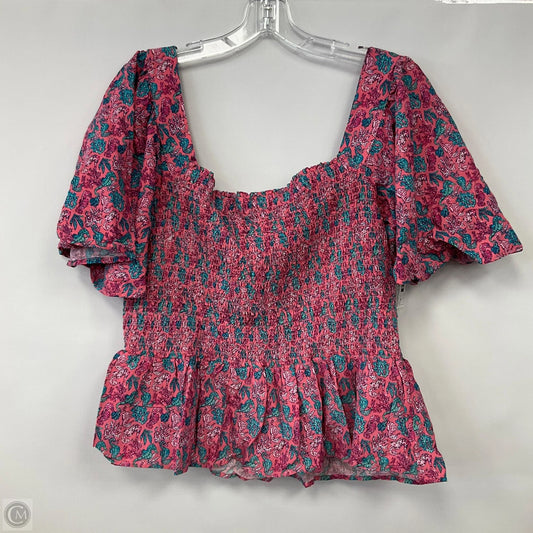 Top Short Sleeve By Simply Southern In Pink, Size: Xl