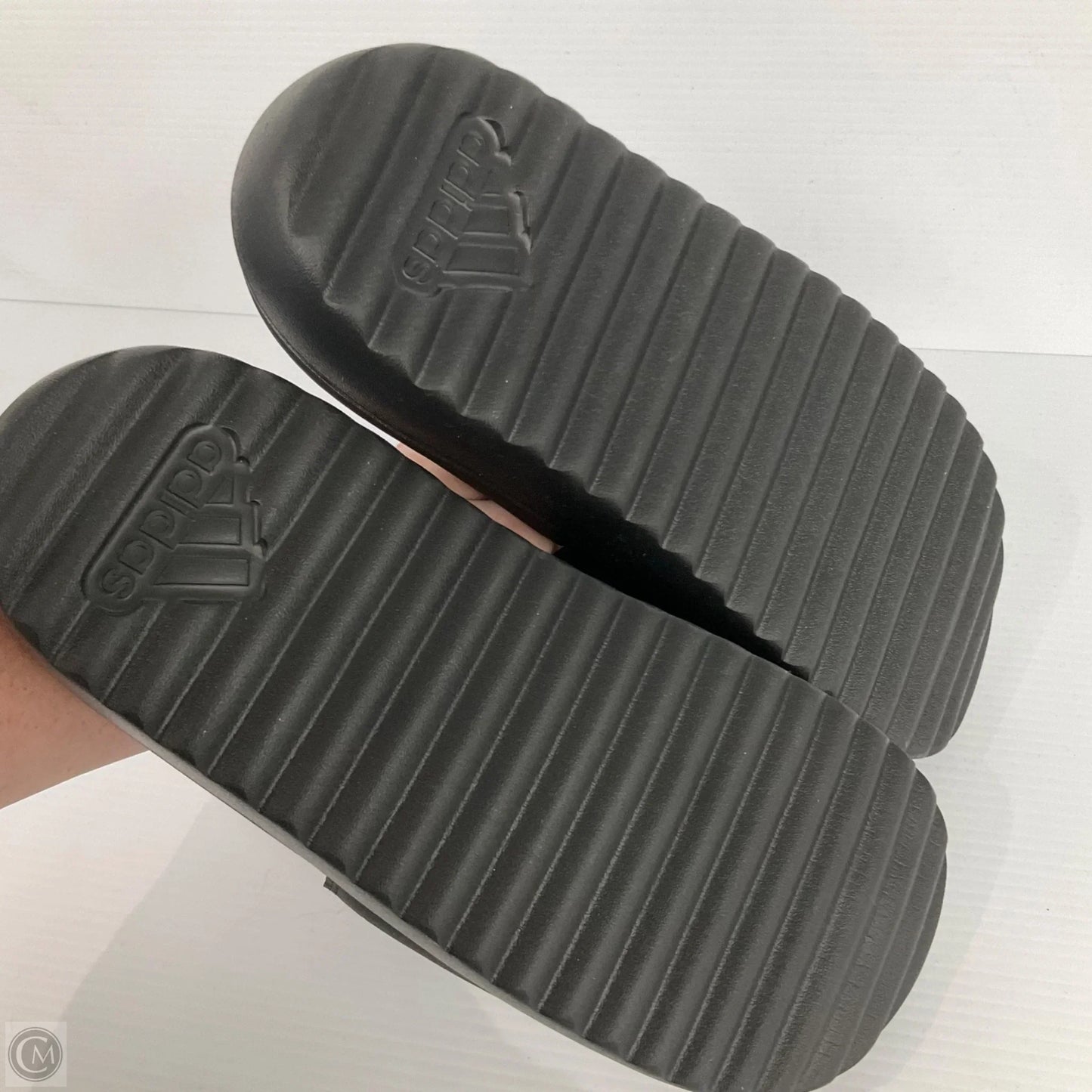 Sandals Heels Platform By Adidas In Black, Size: 10