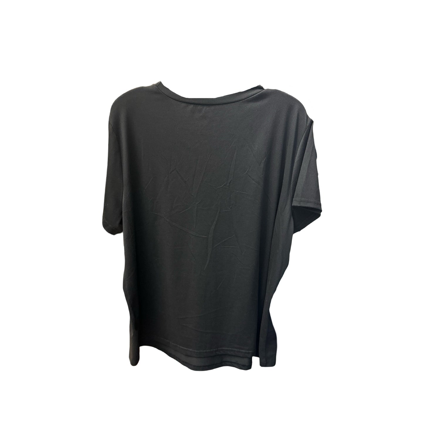 Top Short Sleeve By Shein In Black, Size: 2x