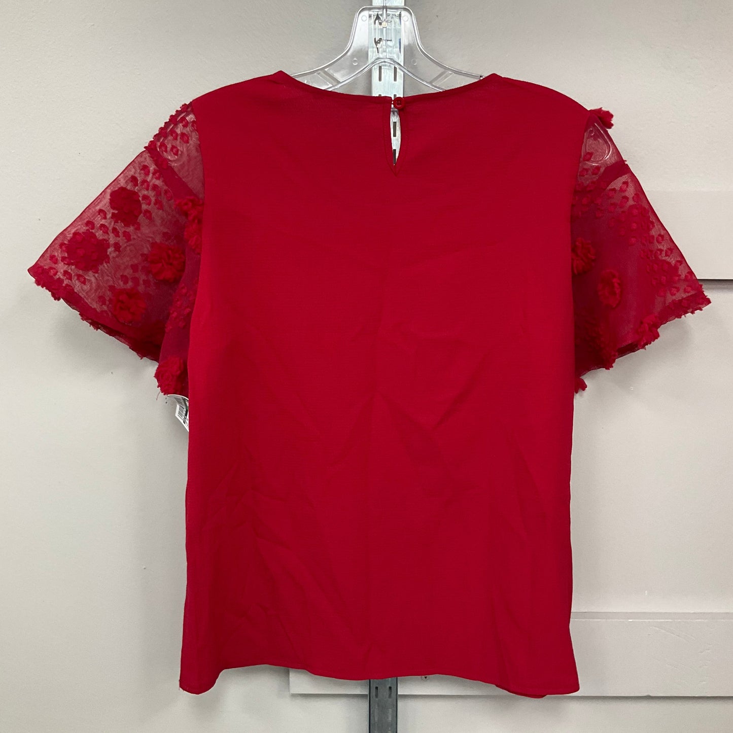 Top Short Sleeve By Shein In Red, Size: M