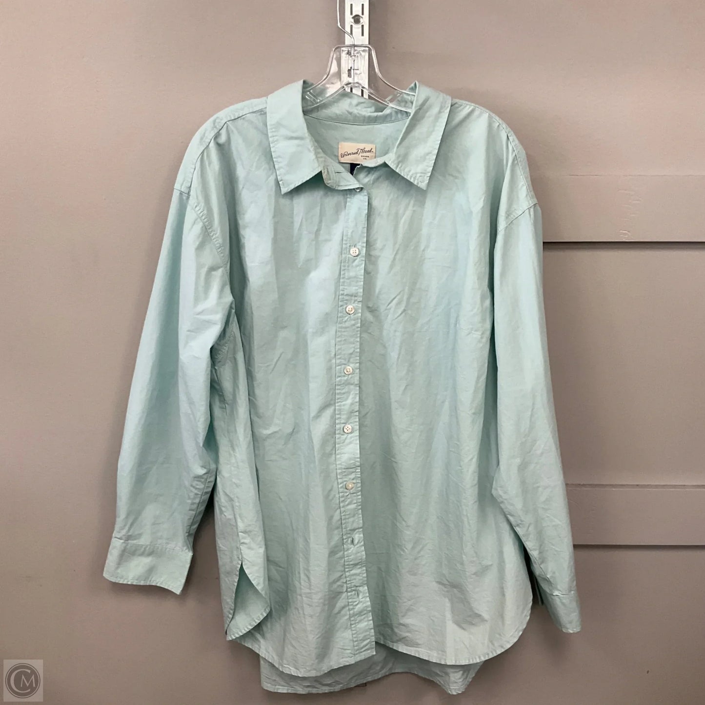 Top Long Sleeve By Universal Thread In Teal, Size: 1x