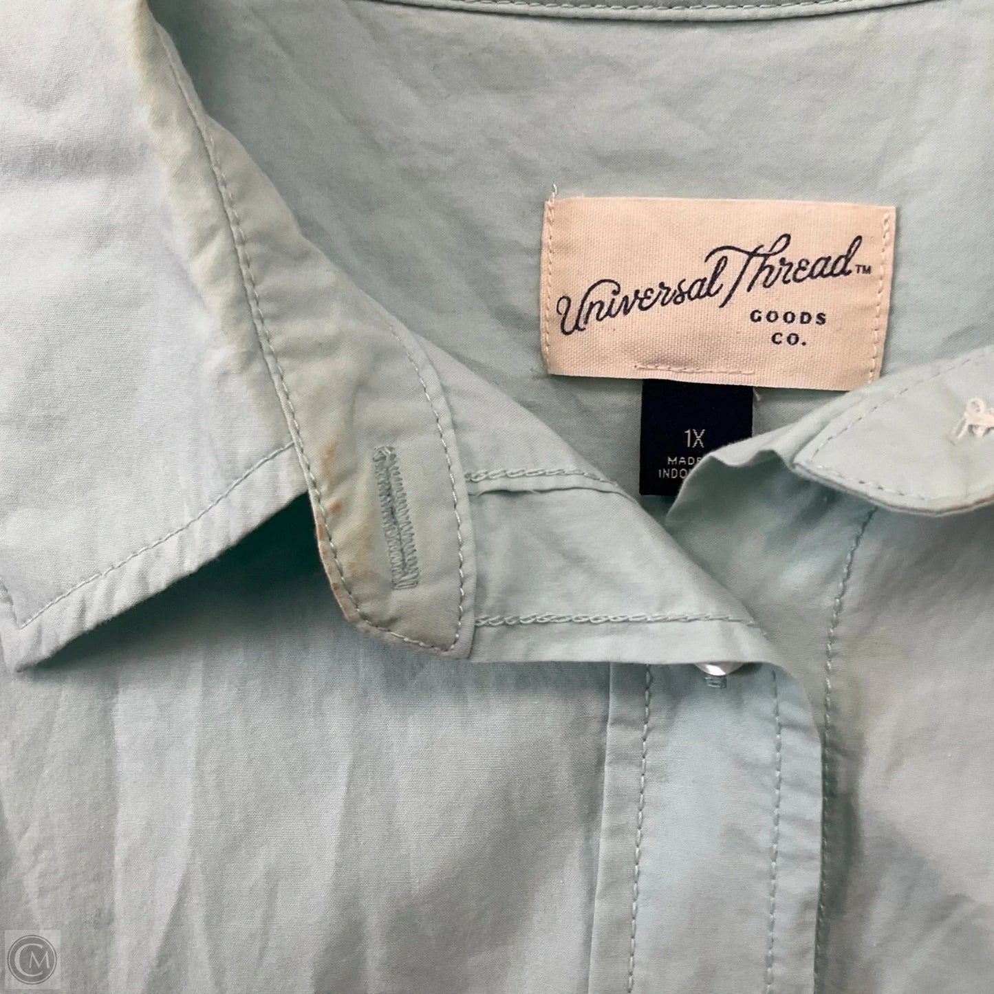 Top Long Sleeve By Universal Thread In Teal, Size: 1x