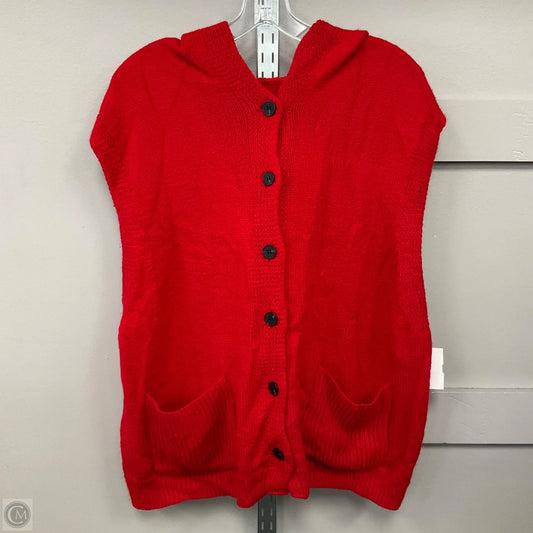 Vest Sweater By Clothes Mentor In Red, Size: 2x