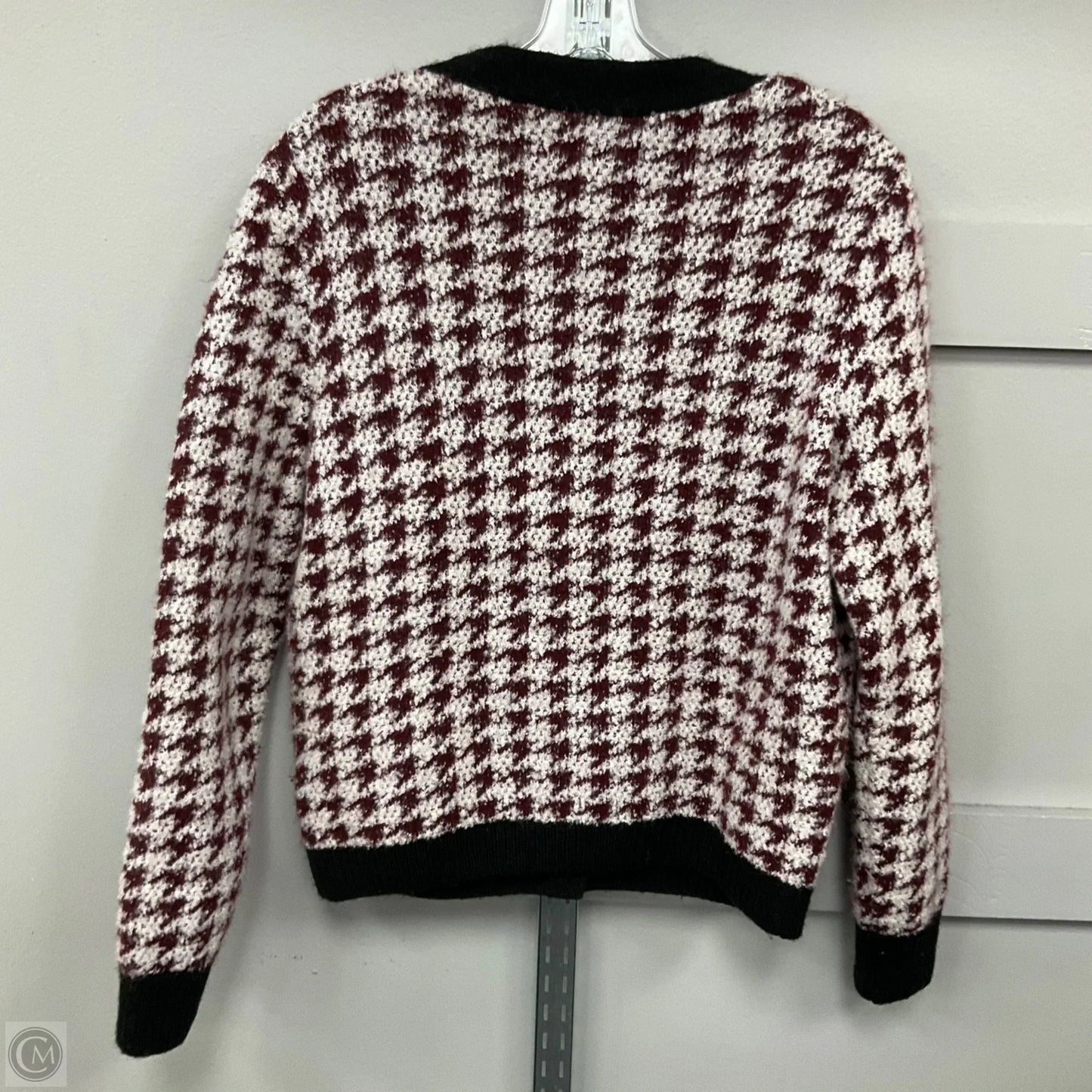 Cardigan By Maeve In Houndstooth Pattern, Size: S