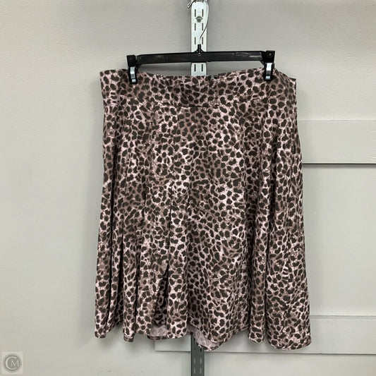 Skirt Mini & Short By Torrid In Leopard Print, Size: Xl