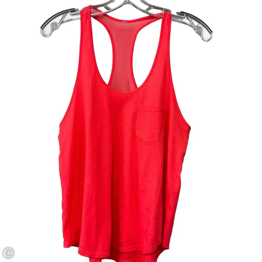 Athletic Tank Top By Alo In Orange, Size: M