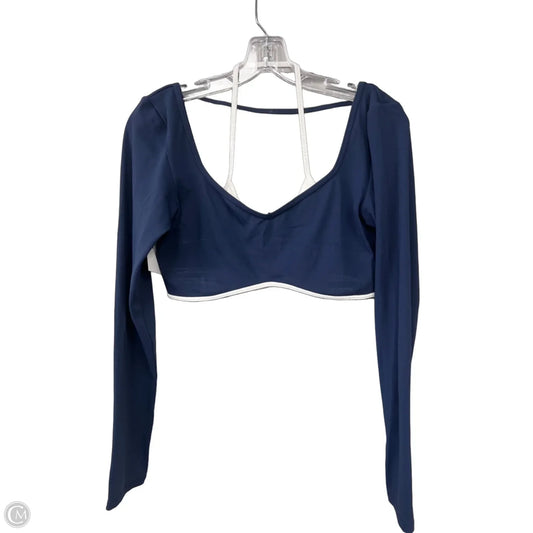 Athletic Top Long Sleeve Crewneck By Clothes Mentor In Navy, Size: L
