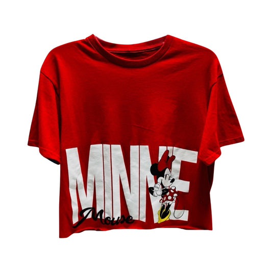 Disney Minnie Mouse Cropped Red Top Short Sleeve By Disney Store  Size: M