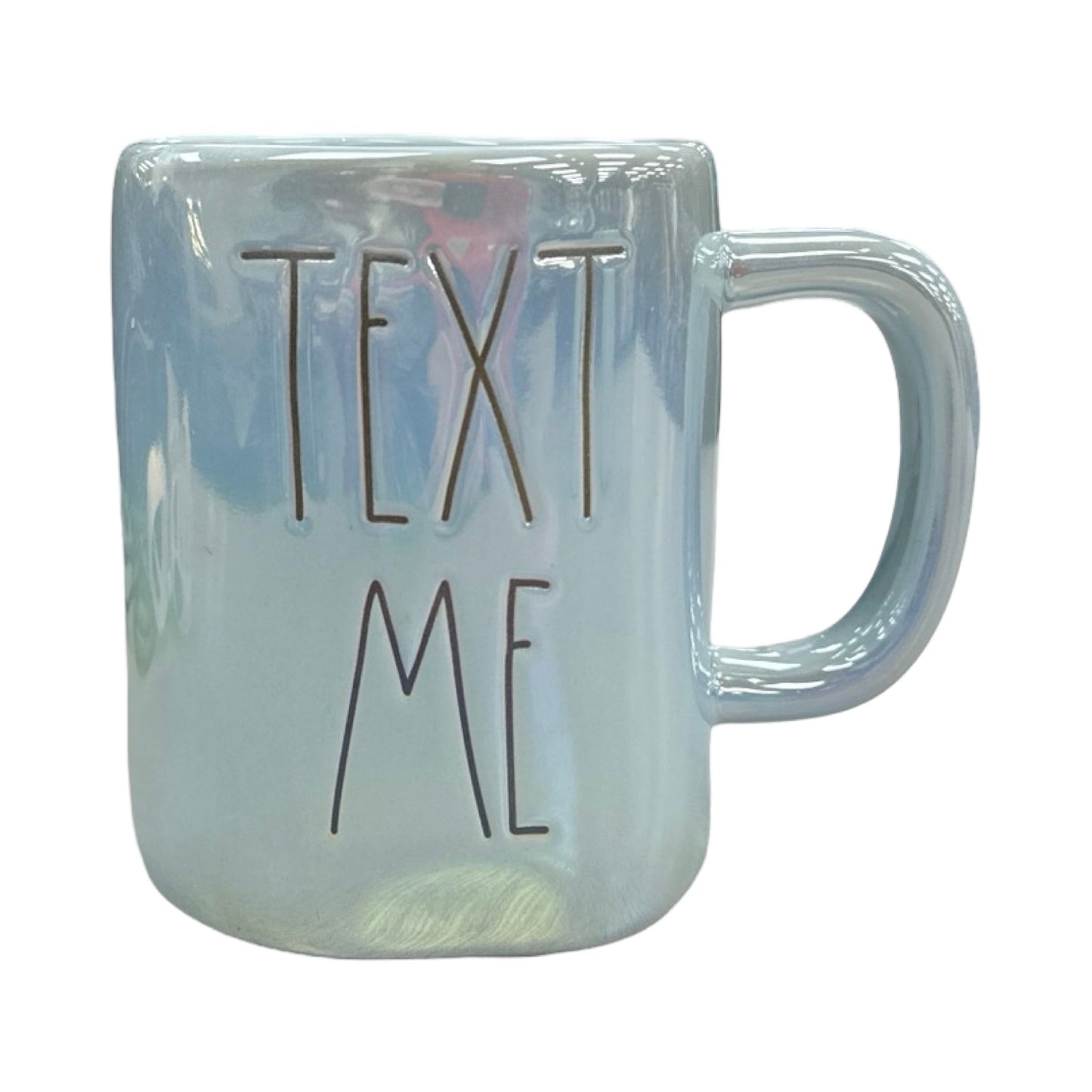 Text Me Ceramic Mug by Rae Dunn