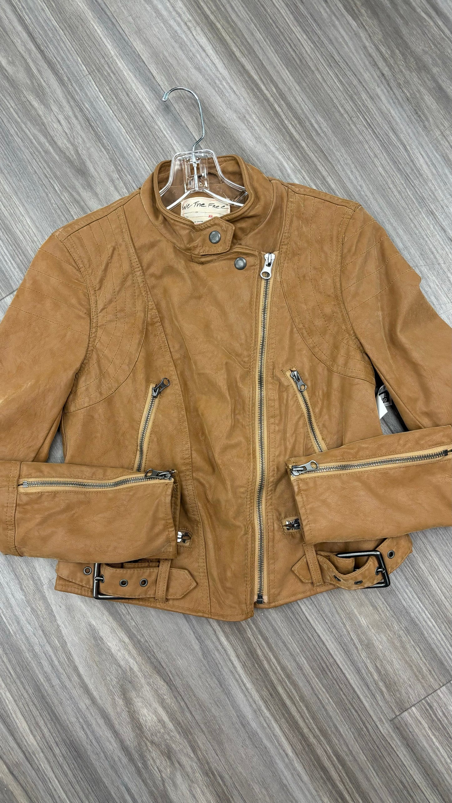 Jacket Moto By We The Free In Brown, Size: Xs