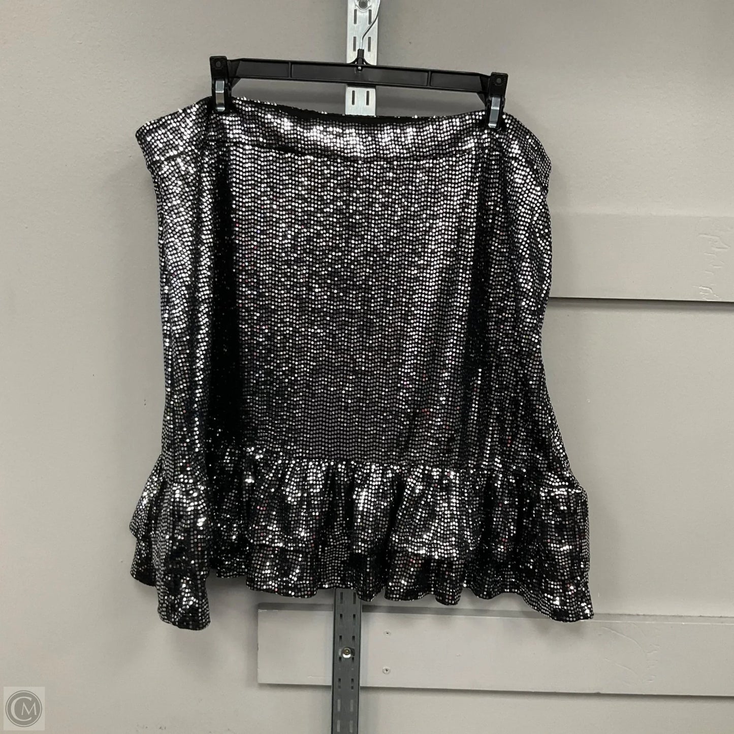 Skirt Midi By Michael By Michael Kors In Silver, Size: Xl