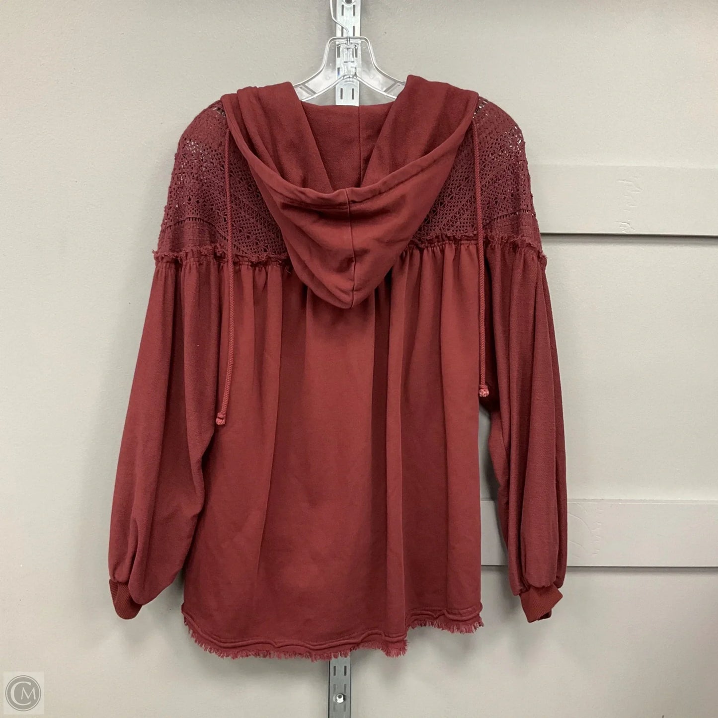 Sweatshirt Hoodie By Gimmicks In Red, Size: S