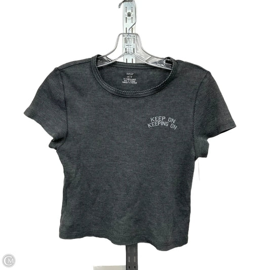 Top Short Sleeve By Aerie In Grey, Size: M