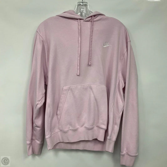 Sweatshirt Hoodie By Nike Apparel In Pink, Size: M