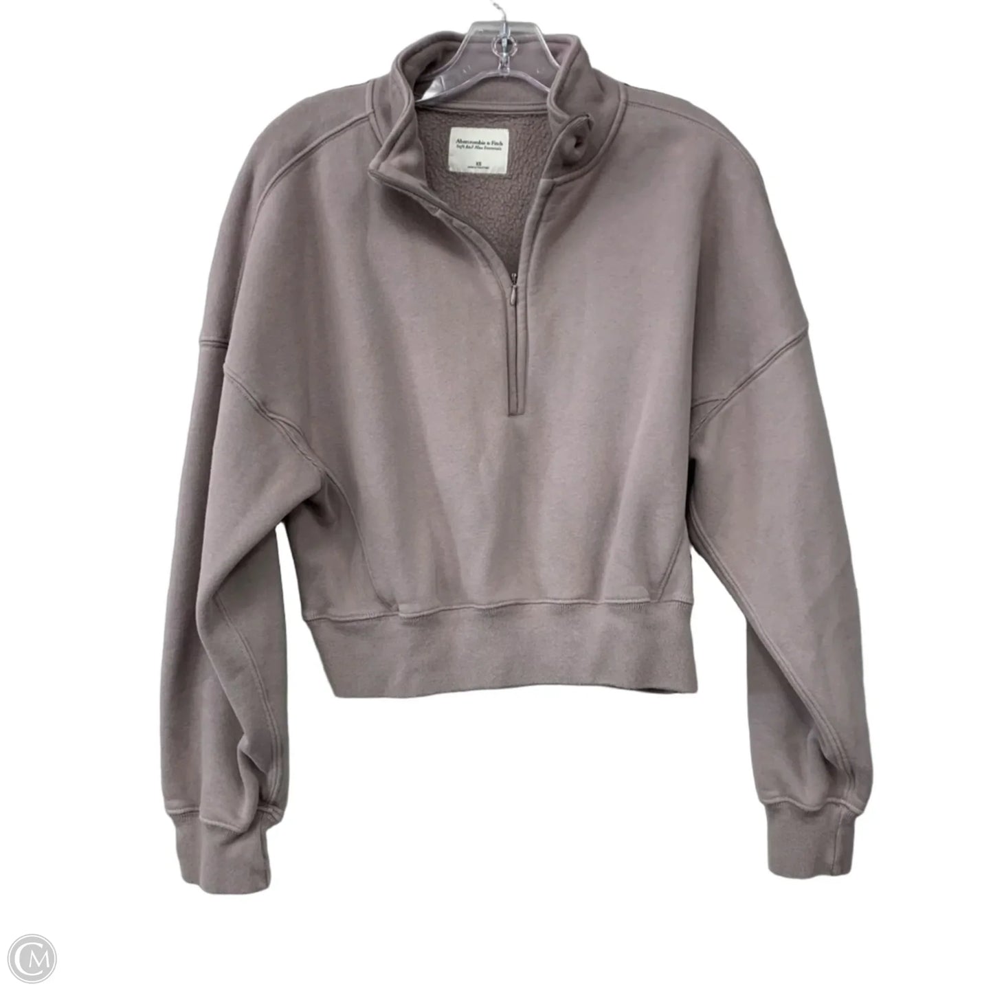 Sweatshirt Collar By Abercrombie And Fitch In Grey, Size: Xs