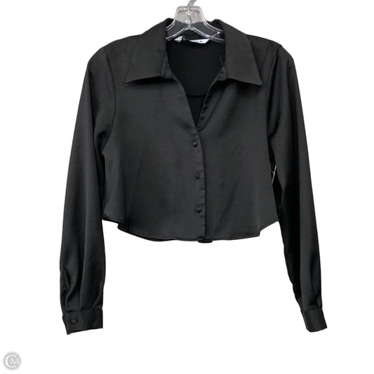 Blouse Long Sleeve By Zara In Black, Size: S